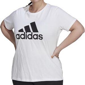 NWT, adidas womens Essentials Regular T-shirt White/Black 2X